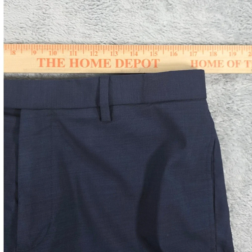 Banana Republic Athletic Tapered Wool Blend Dress Pants Navy 34x30 (26.5) Mens